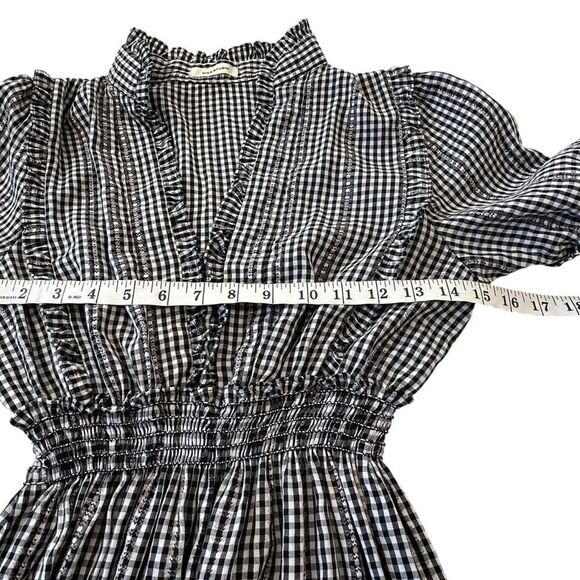 Max Studio Black Gingham Ruffle Tiered Maxi Dress, S - Picture 8 of 11
